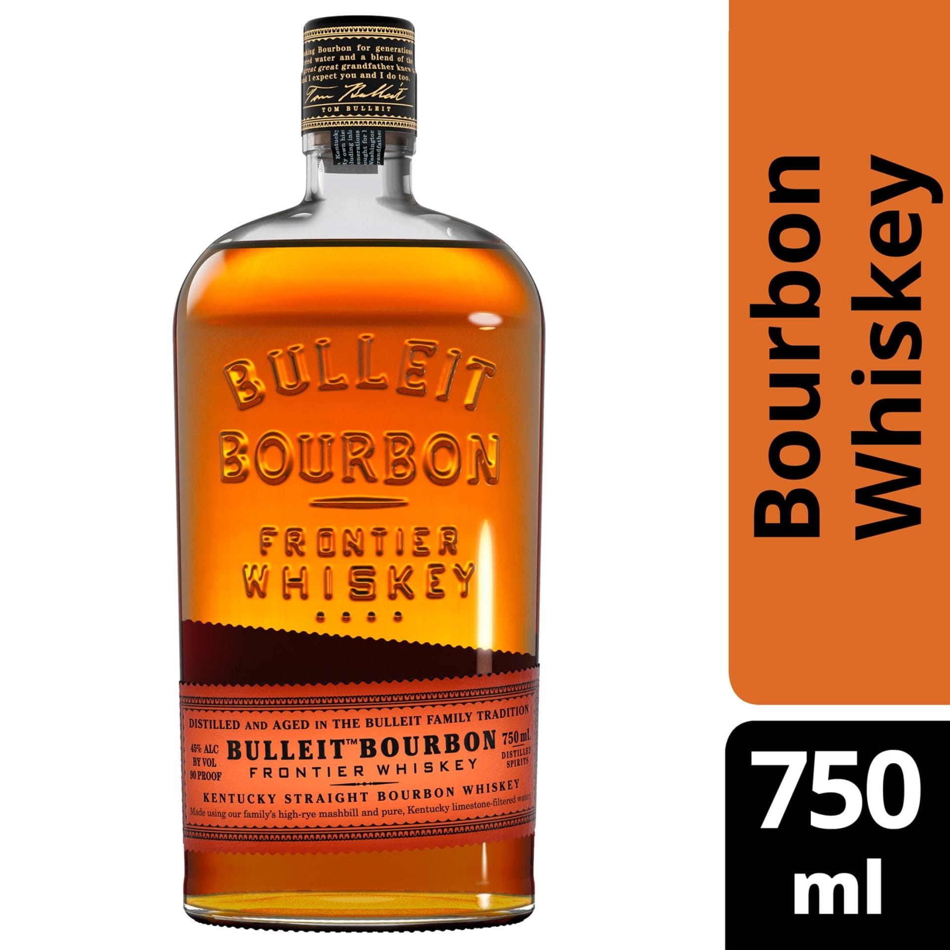 BULLEIT W/2ROCK GLASS 750ML