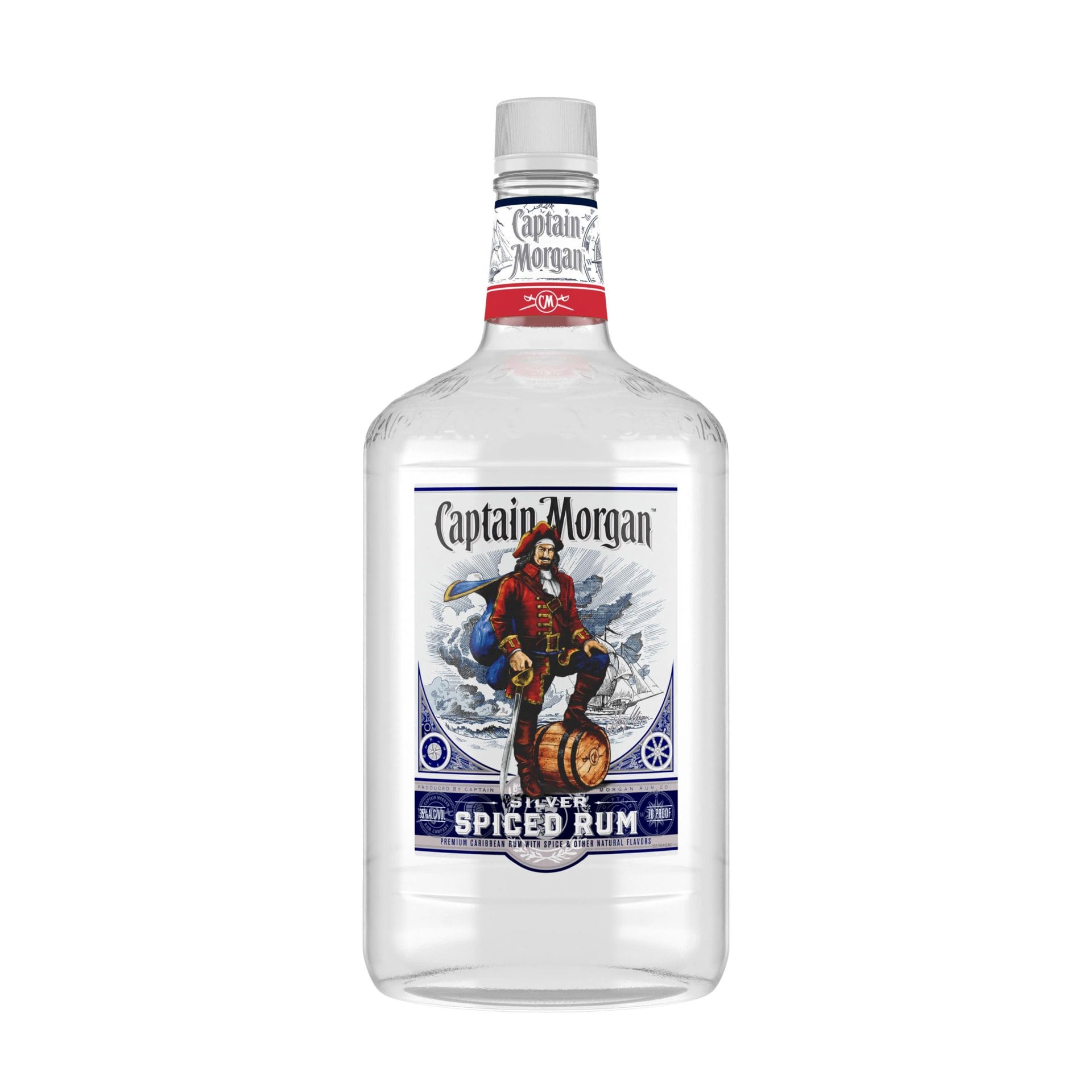 Captain morgan silver spiced rum (1.75 l)