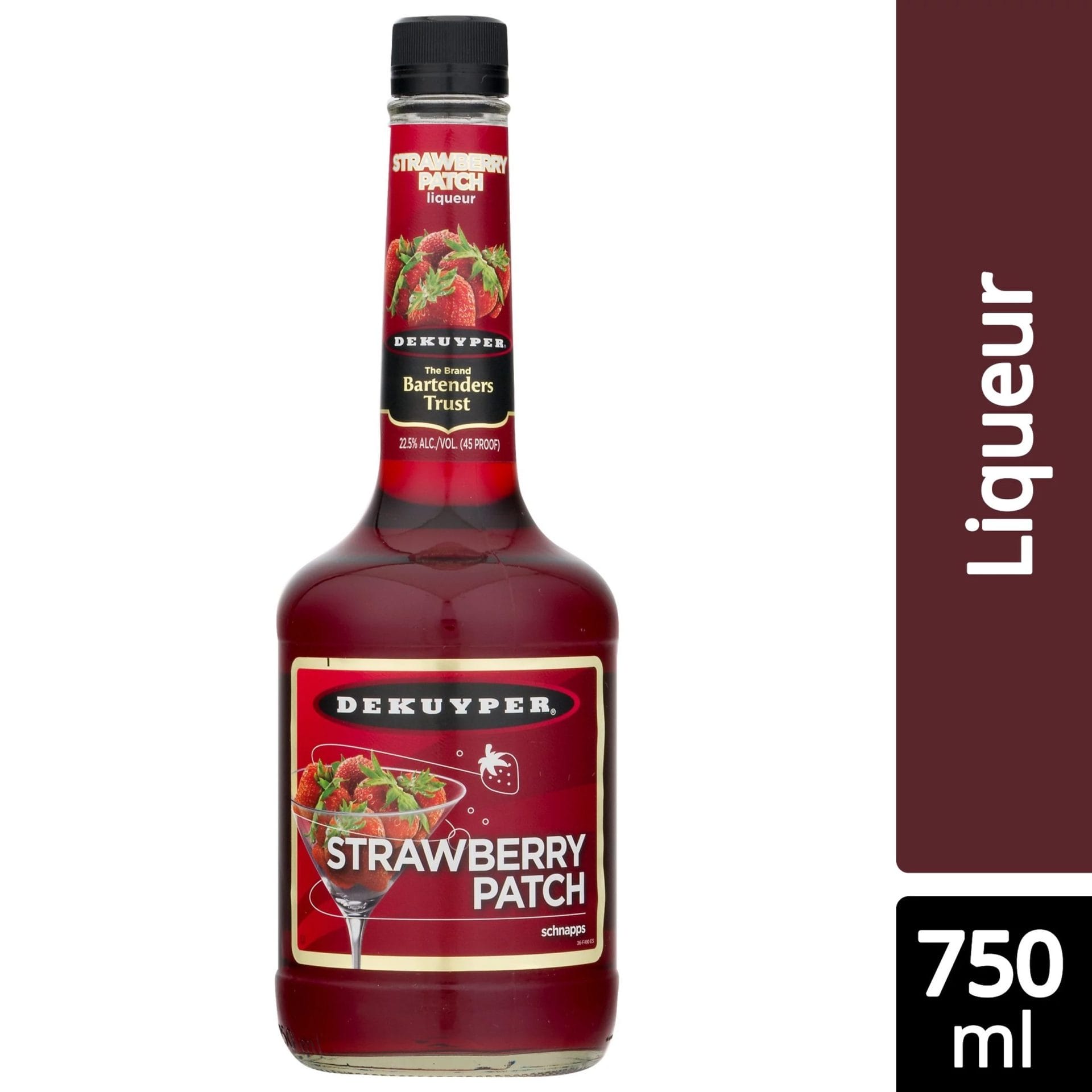 Dekuyper strawberry patch schnapps liqueur (750ml bottle)
