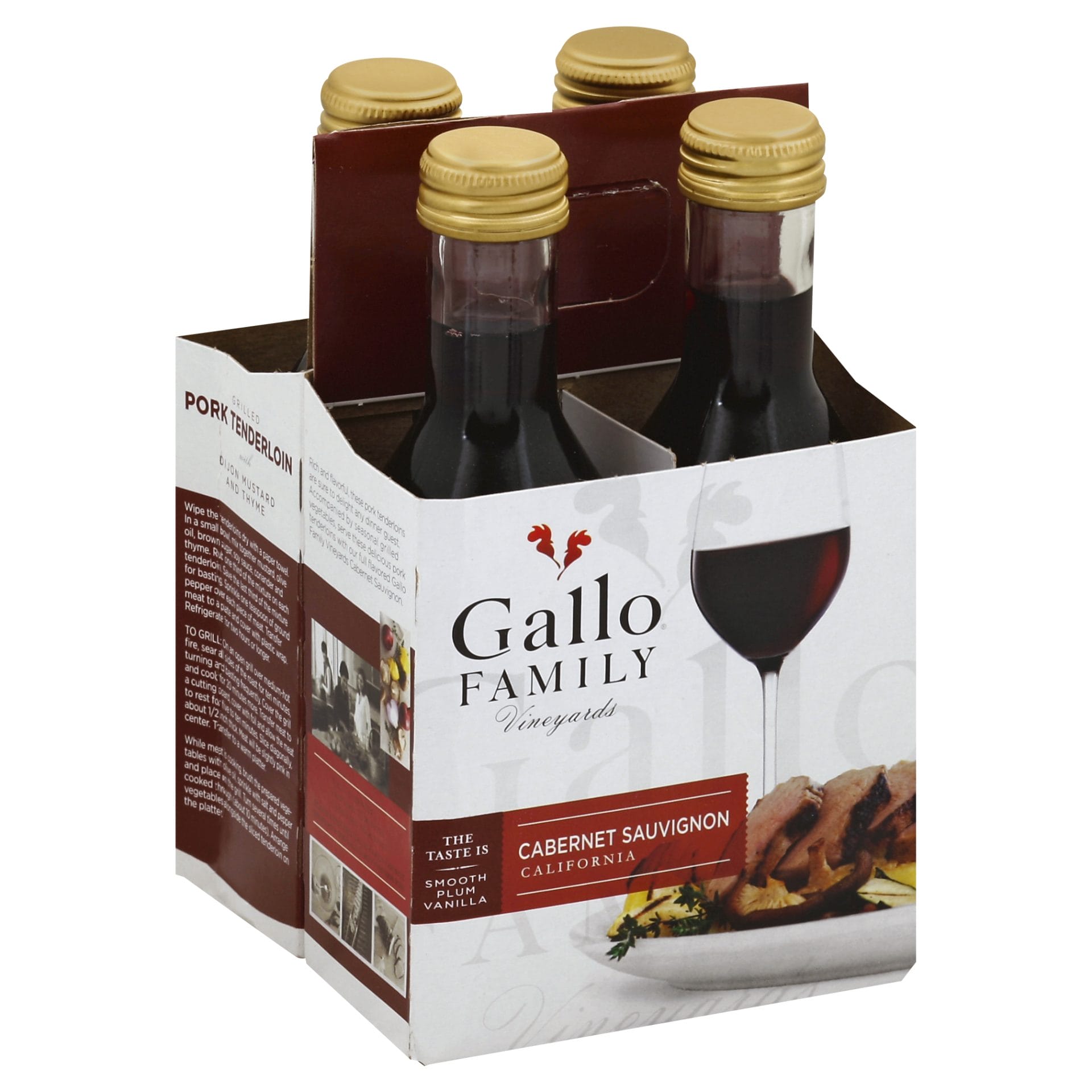 Gallo family california cabernet sauvignon wine (4 ct, 187 ml)