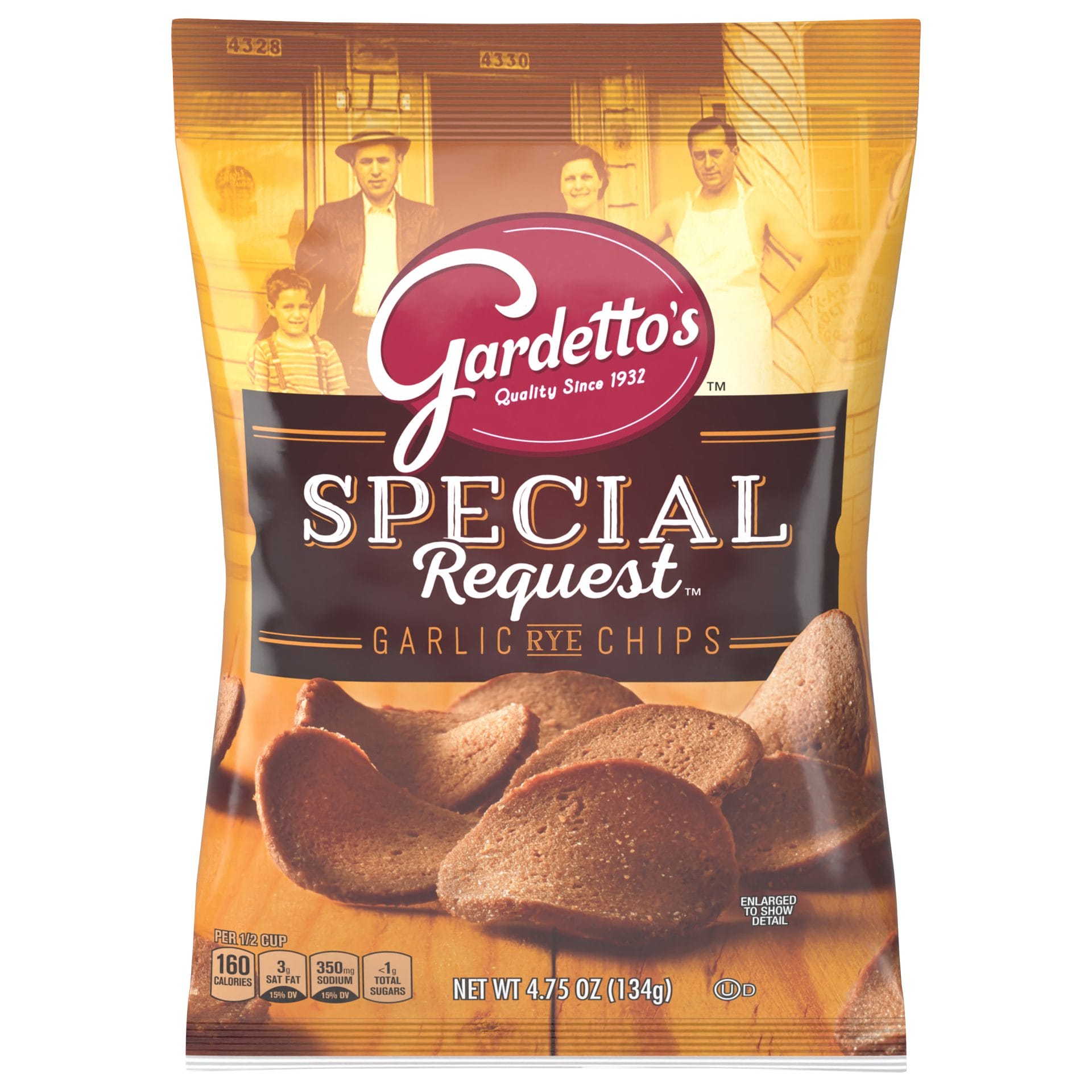 Gardetto's rye chips (garlic)