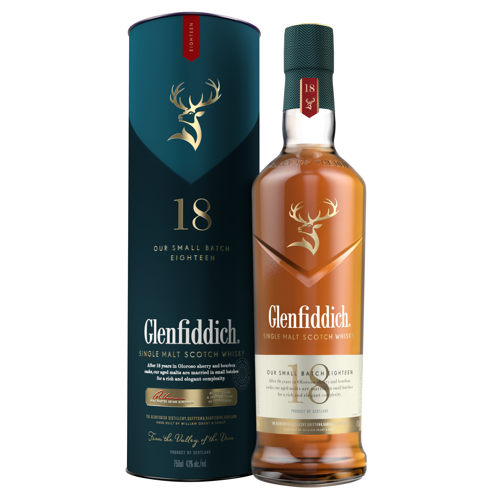 Glenfiddich 18 single malt scotch whisky (750 ml)