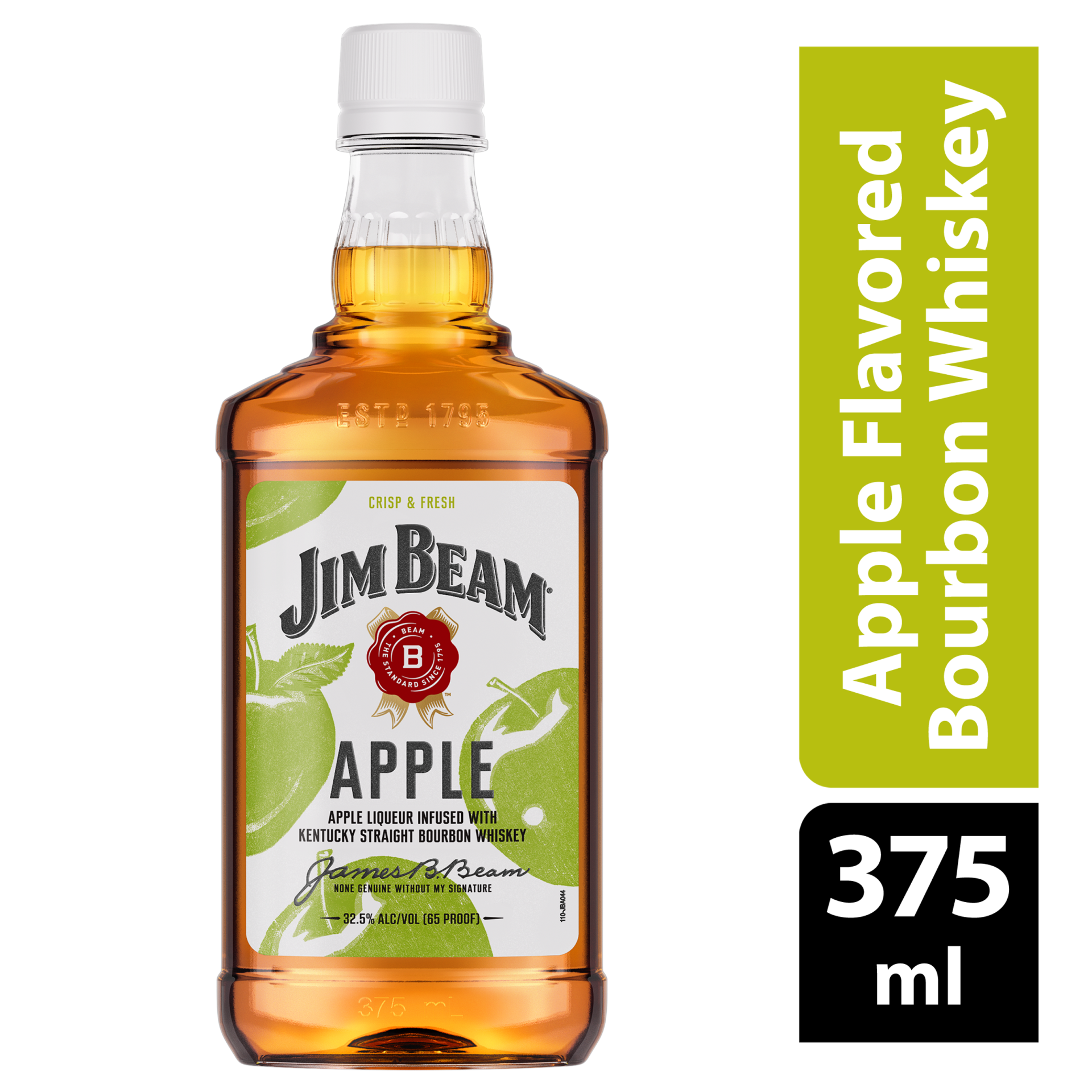 Jim beam apple liqueur infused with bourbon whiskey (375 ml)