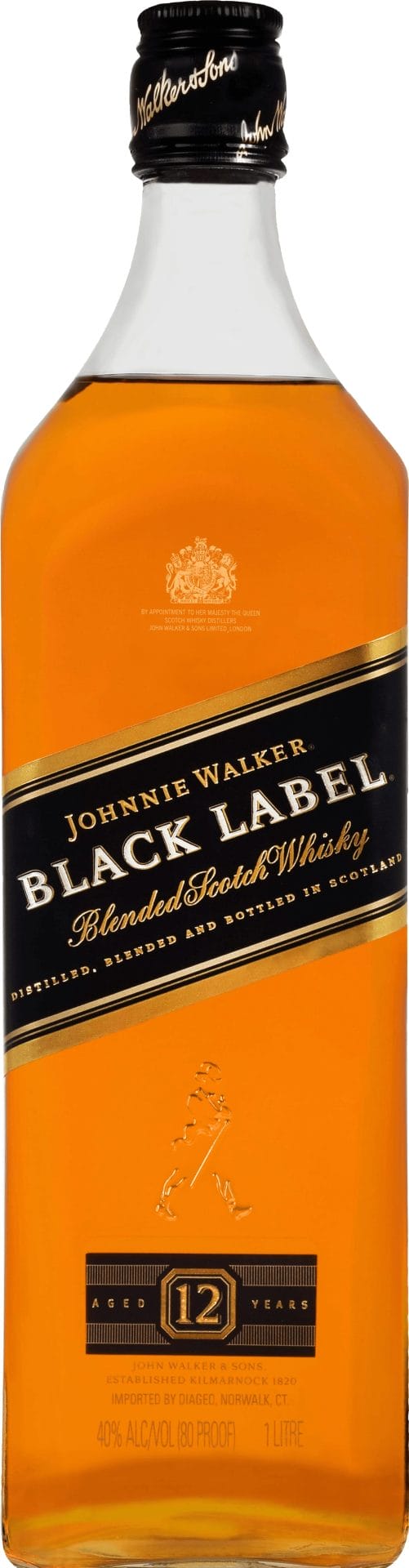 Johnnie walker black label blended scotch whisky (1 l)