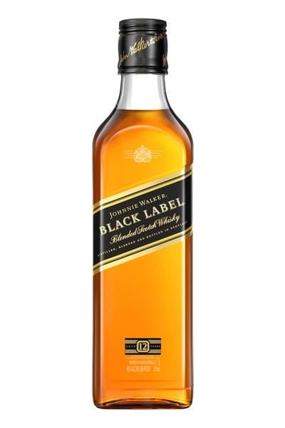 Johnnie walker black label blended scotch whisky (375ml )