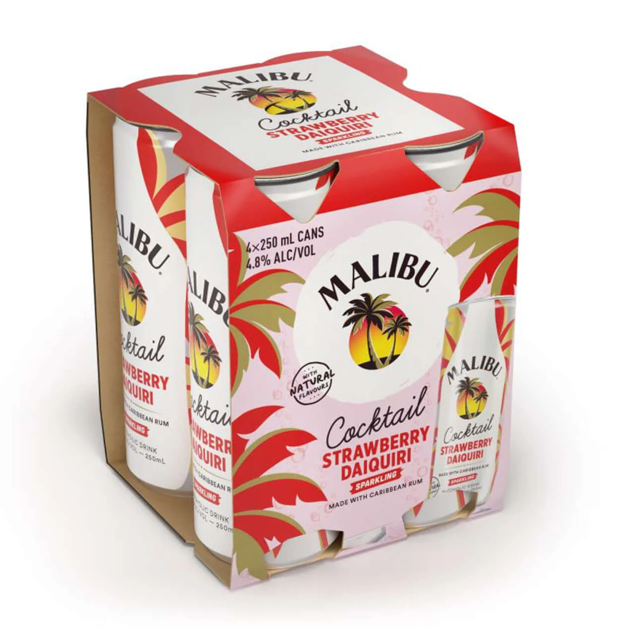 MALIBU STRAWBERRY & COCONUT 4 Pack Can