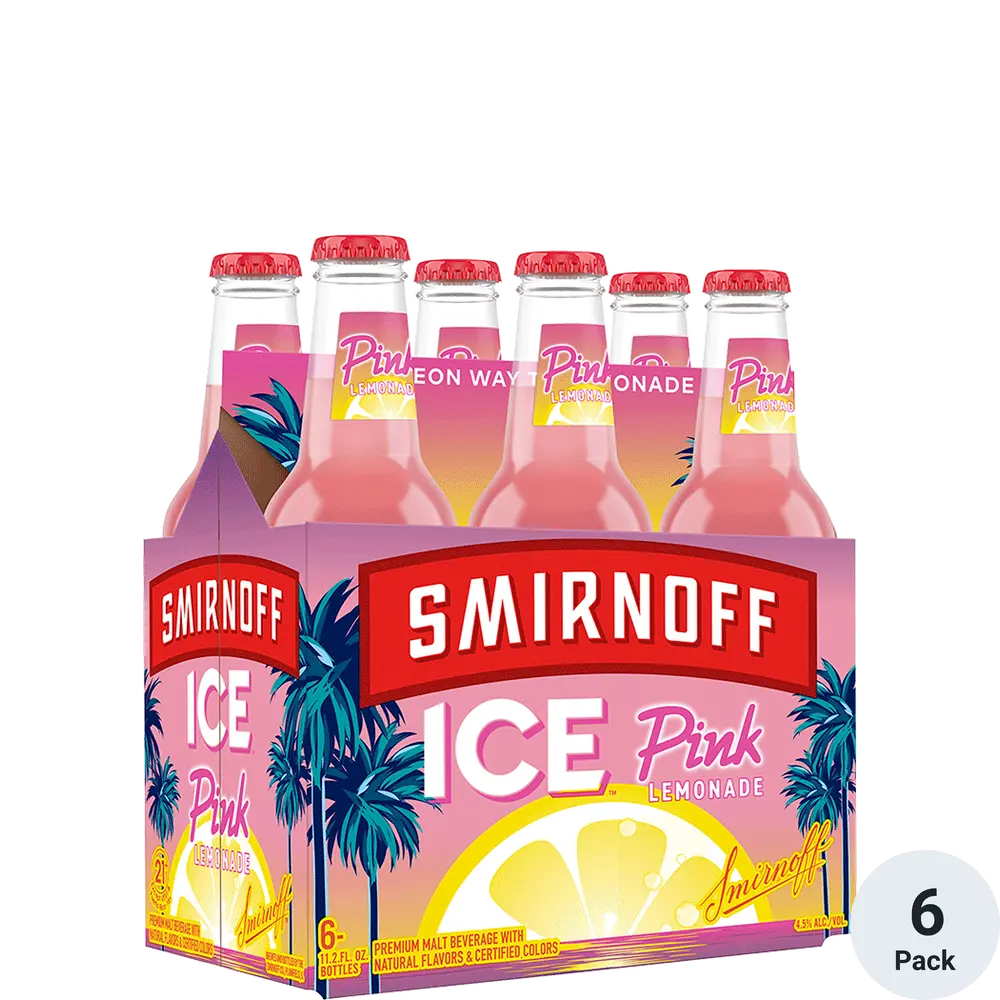 Small Smirnoff PINK LEMONADE 6PK
