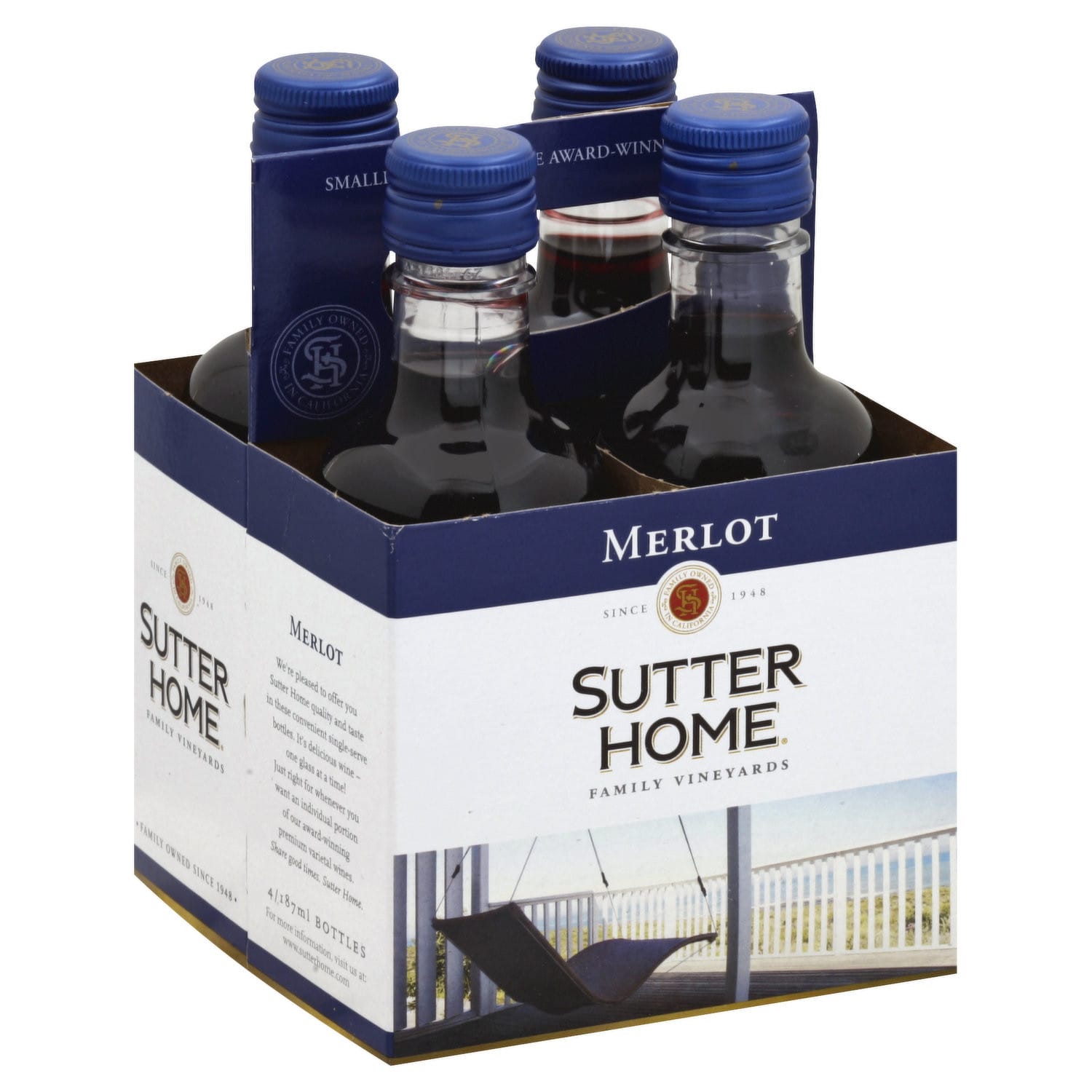 SUTTER HOME MERLOT 4PK