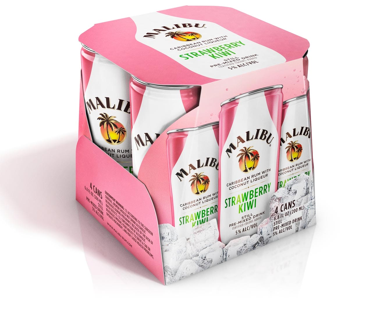 MALIBU READY-TO-DRINK STRAWKIWI 4PKS 200ML